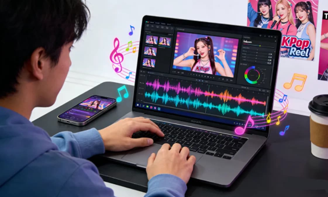 Instagram Reels using AI-generated kpop music