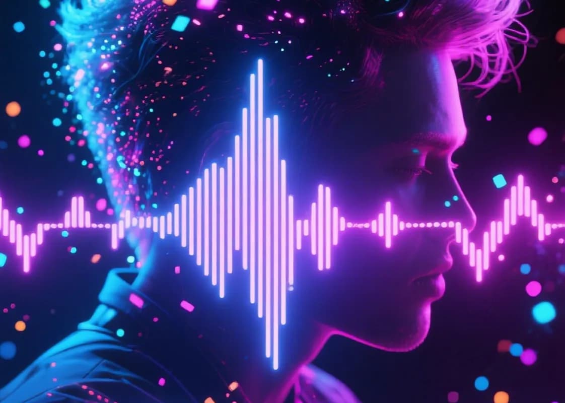 Music creator using royalty-free AI generated metal song